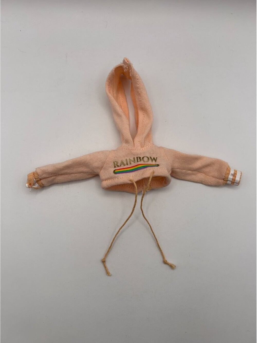 Rainbow High Poppy Rowan Series 1 Peach Crop Hoodie Rainbow Logo Drawstring Doll